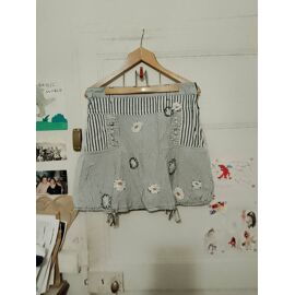 Jupe Rayée Bleue /Blanche 40 L Desigual.