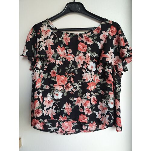 Blouse Forever 21 Noir Fleuri Tm