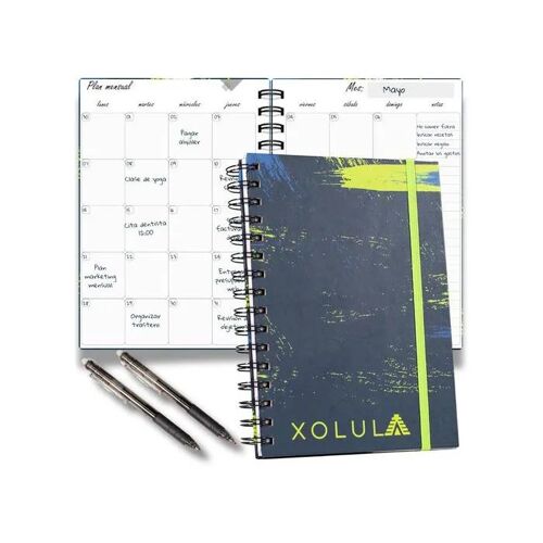Carnet Agenda Bloc A5 3-En-1 Élégant Planner Organisateur Hybride 80 Pages Lignées + 20 Pages Réutilisables Imperméables