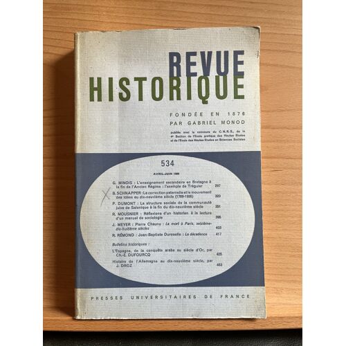 Revue Historique N°534 Avril-Juin 1980