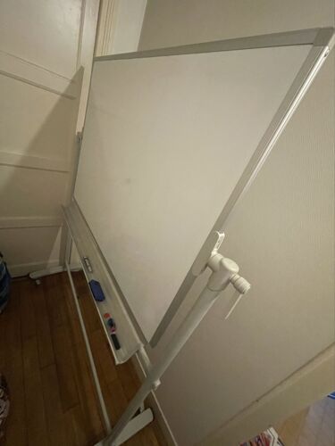 Tableau Blanc Mobile Double Face Professionnel 140 Cm X 180 Cm Avec Accessoires