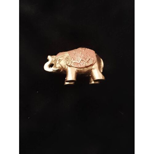 petite figurine éléphant doré/rouge.