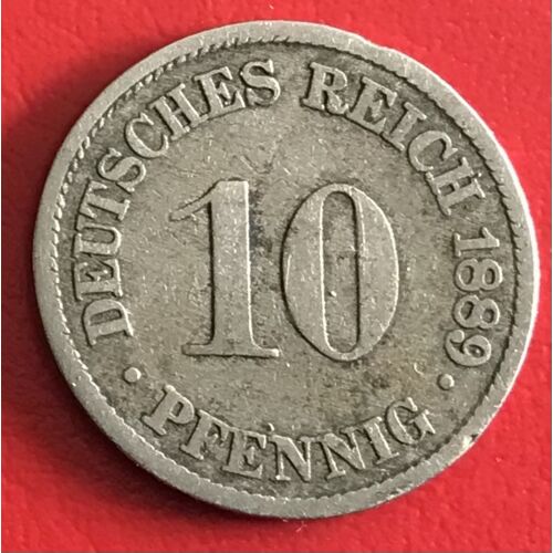 10 Pfennig - Wilhelm I - 1889 J - Allemagne
