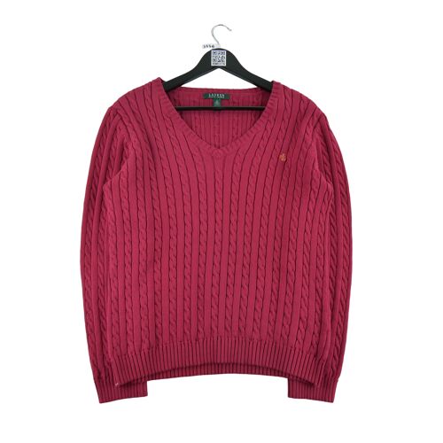 Reconditionné - Pull Femme Torsadé Rouge - Taille Xl - Femme - Rouge