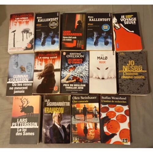 Gros Lot Polars Scandinaves Staffan Westerlund Gunnar Staalesen Jo Nesbo Asa Larsson ,Carin Gerhardsen Kristina Ohlsson Lilja Sigurdardottir Mo Malo Samuel Bjork Lars Pettersson ,Mons Kallentof