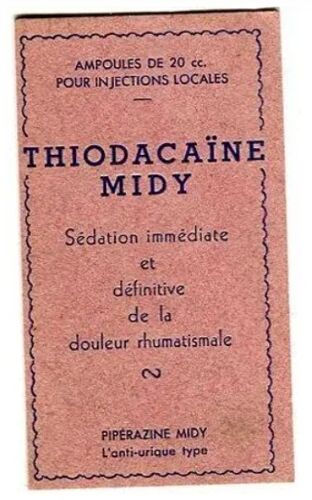 Buvard Publicitaire - " Thiodacaïne - Laboratoires Midy " - 11,5 X 6 Cm - Neuf
