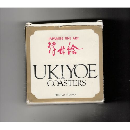 Set 12 Sous-Verres Japanese Fine Art Ukiyo-E Coasters Kitagawa Utamaro Toshusai Sharaku Ando Hiroshige