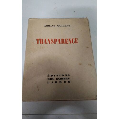 Transparence Édition Des Cahiers Libres Sans Datation