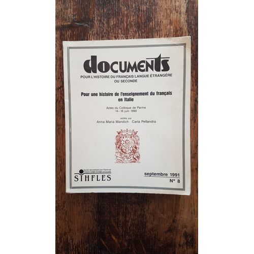 Documents Pour L'Histoire Du Français Langue Étrangère Ou Seconde