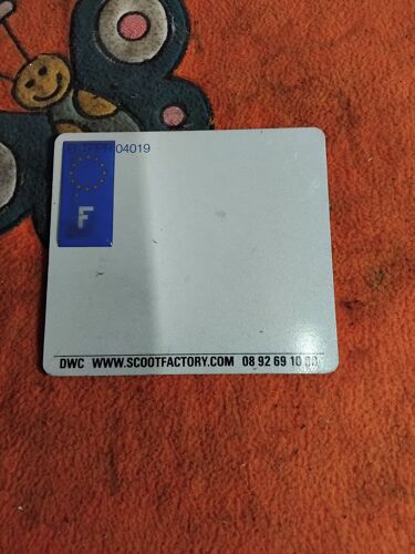 Plaque D'Immatriculation Moto Scooter Dirt Quad Pocket Ect...