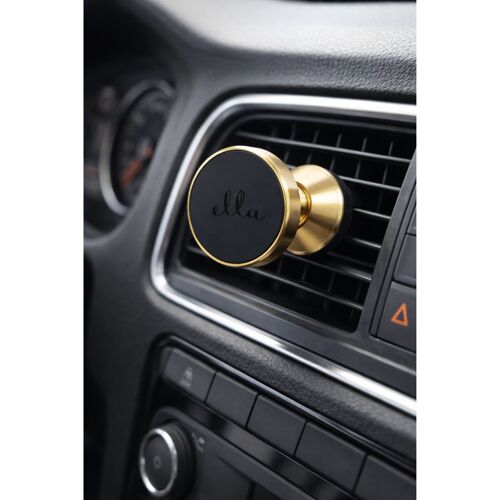 Support mobile voiture grille aération avec plaques métal