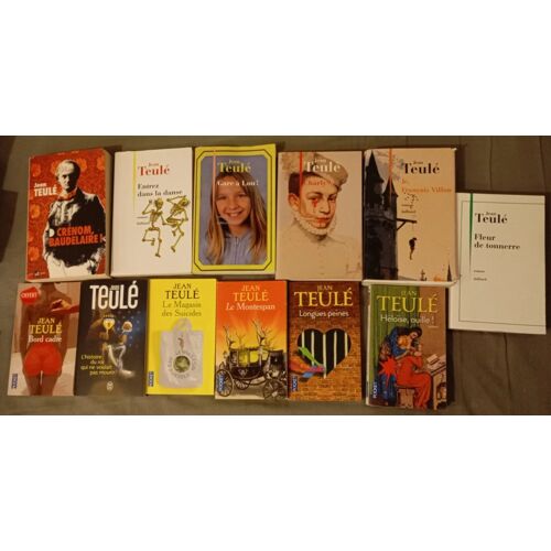 Lot 12 Jean Teulé Charly 9 Je François Villon,Le Magasin Des Suicides, Fleur De Tonnerre, Bord Cadre, Longues Peines, Héloise Ouille, Le Montespan, Crénom Baudelaire, Entrez Dans La Danse, Gare À Lou