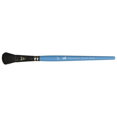 Princeton Pinceau Select Artiste Nat Manche Court Noir Usée Bombée 1/2in