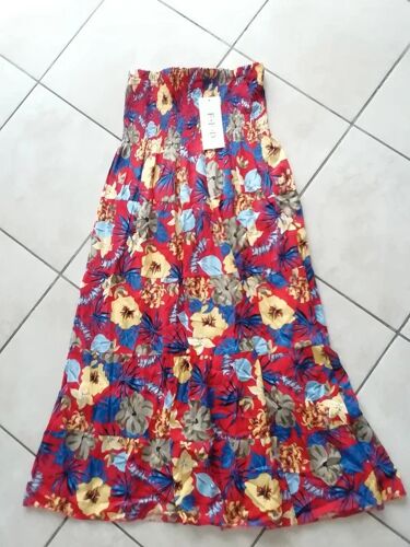 Longue Jupe D' Été Taille Unique Idéale M - M/L - L Neuve Avec Étiquette!