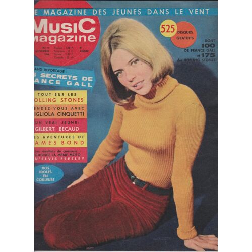 Music Magazine 11 1964 France Gall/Monty/Les Shirelles/Jerry Lewis/Dalida/Becaud/Rolling Stones/Le Petit Prince/Mitchell/Charlton Heston/Gigliola Cinquetti