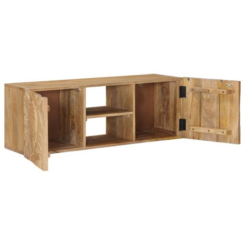 vidaXL Meuble TV mural avec étagère avec stockage 100 x 30 x 35 cm