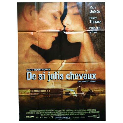 De Si Jolis Chevaux (All The Pretty Horses) - Véritable Affiche De Cinéma Pliée - Format 120x160 Cm - De Billy Bob Thornton Avec Matt Damon, Penélope Cruz - 2000