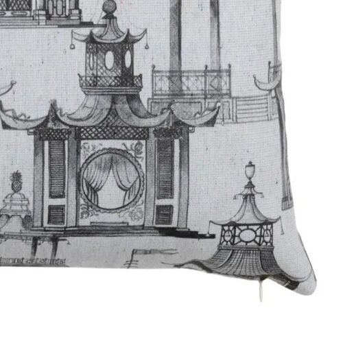 Coussin - Petit Maison - 60 X 60 Cm - 100% Coton - Design Contemporain - Intérieur