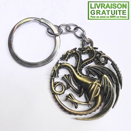 Porte-Clés House Of The Dragon Targaryen Game Of Thrones (Réf 3)