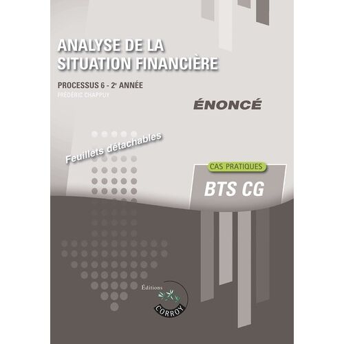Analyse De La Situation Financière - Enoncé - Processus 6 - 2e Année Du Bts Cg