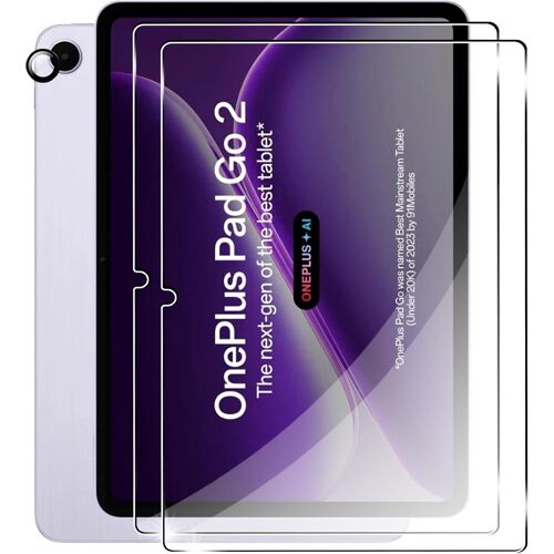 KALANKA-Verre Trempé pour OnePlus Pad Go 2 12.1"" 2025,2 Pièces Haute définition Protection Écran Tablette Film+ 1 Pièces Caméra Arrière Protecteur,sans Bulles,Anti-Rayures,Ultra Résistant,9H