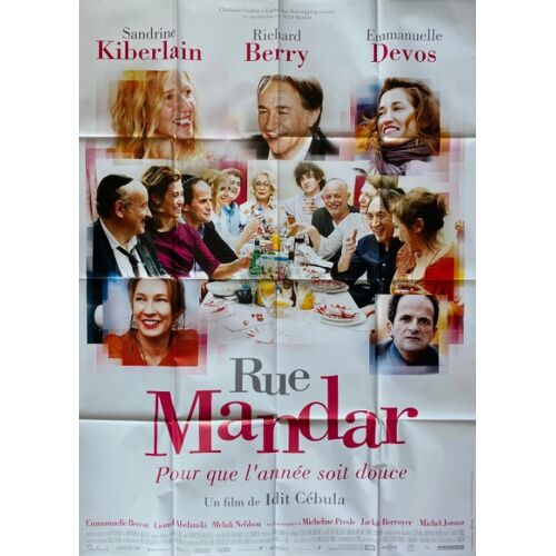 Rue Mandar - Affiche Originale De Cinéma - Format 120x160 Cm - Un Film De Idit Cébula Avec Sandrine Kiberlain, Richard Berry, Emmanuelle Devos, Michel Jonasz, Emmanuelle Bercot - Année 2013