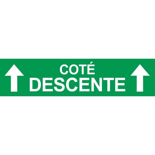 Coté Descente Vers Haut Vert (29x7cm) - Sticker/Autocollant