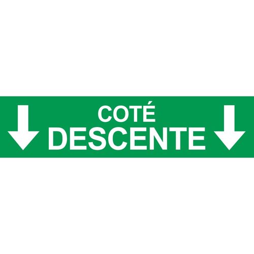 Coté Descente Vers Bas Vert (29x7cm) - Sticker/Autocollant