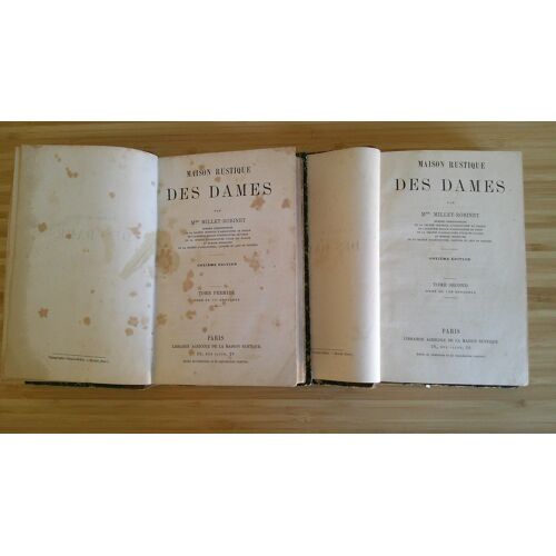 Mme Millet Robinet. Maison Rustique Des Dames Tomes 1 Et 2 - Onzième Édition - Librairie Agricole De La Maison Rustique ( Sans Date, Environ 1880 )