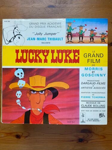 Lucky Luke "Jolly Jumper" - Livre/Disque Vinyle Lp 25 Cm (Bon Etat)