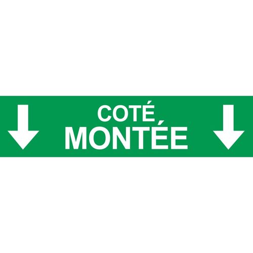 Coté Montée Vers Bas Vert (29x7cm) - Sticker/Autocollant