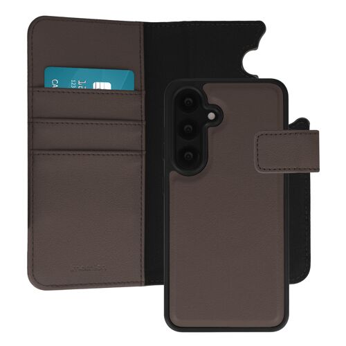 imoshion Étui portefeuille luxe 2-en-1 amovible Samsung Galaxy S25 Marron