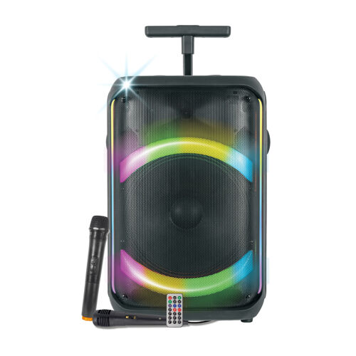Enceinte sono autonome Karma auralis 2 micros bluetooth USB télécommande, karaoké , LED