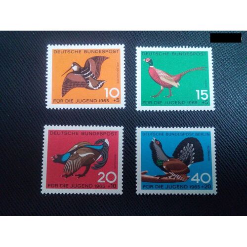 Timbre Allemagne / Rfa Yt 330 A 333 Séries: Gibier À Plumes Chassable 1965 (140106)
