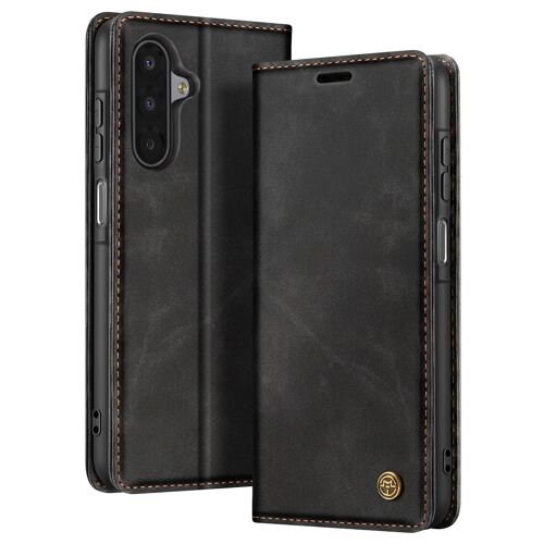 Étui Portefeuille pour Galaxy A17 Collection CaseMe Effet Vintage Noir