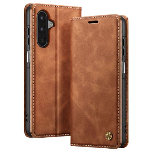 Étui Portefeuille pour Galaxy A17 Collection CaseMe Effet Vintage Camel