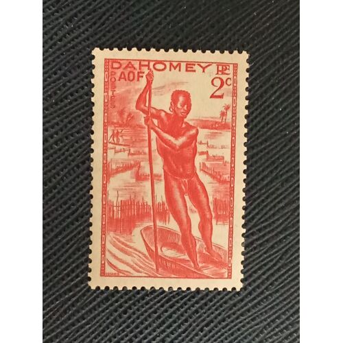 Timbre Dahomey Yt 120 Homme Sur Une Pirogue. 1941 ( 070607 )