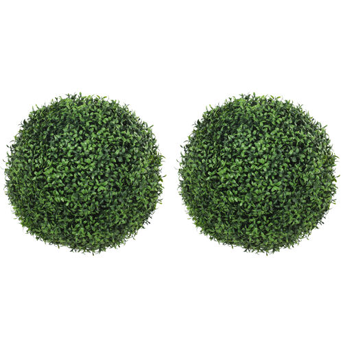 Lot de 2 boules de buis artificielles dia. 42 cm vert