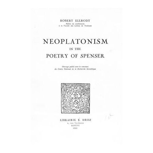 Neoplatonism In The Poetry Of Spenser