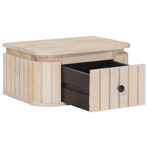 vidaXL Table de chevet faite main Blanc 40 x 30 x 20 cm