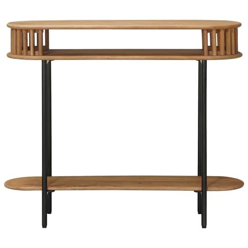 vidaXL Table d'appoint faite main Brun Teck 90 x 30 x 75 cm