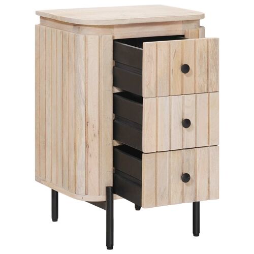 vidaXL Table de chevet faite main Blanc 40 x 30 x 60 cm