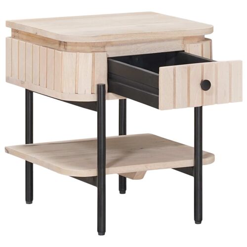vidaXL Table de chevet faite main Blanc 40 x 35 x 45 cm
