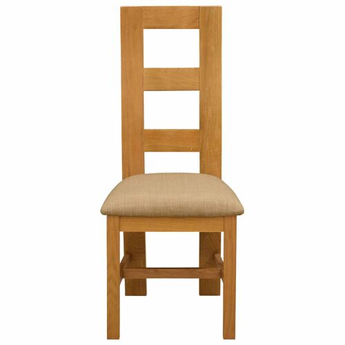 vidaXL Chaise de salle à manger 2 pcs Bois de chêne massif Beige