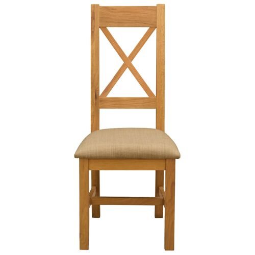 vidaXL Chaise de salle à manger 2 pcs Bois de chêne massif Beige