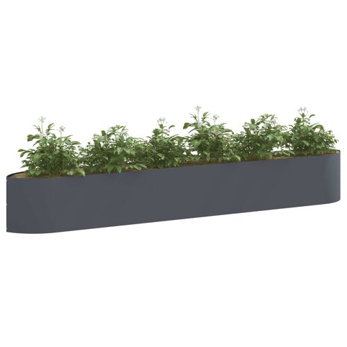 Vidaxl Jardin Surélevé Anthracite 300 X 40 X 40 Cm Acier