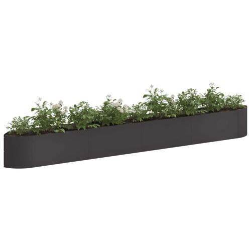 Vidaxl Jardin Surélevé Noir 380 X 40 X 40 Cm Acier