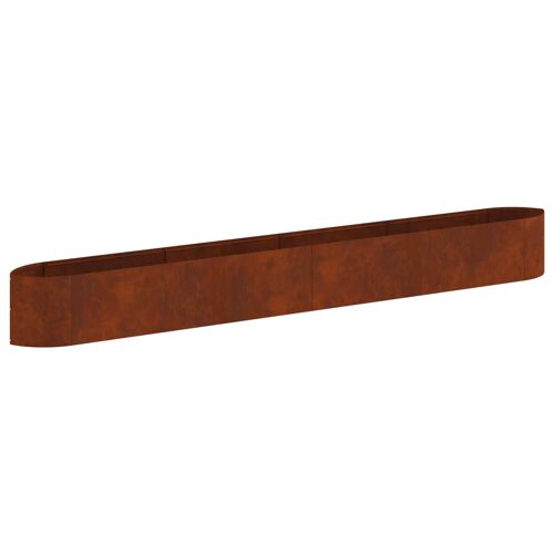 Vidaxl Jardin Surélevé Acier Patiné 380 X 40 X 40 Cm Acier
