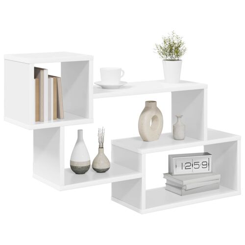 vidaXL Étagère flottante Montage mural Blanc 87 x 20 x 55 cm