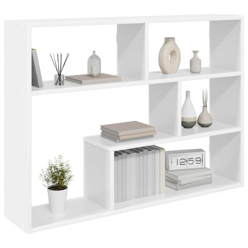 vidaXL Étagère Murale Montage mural Blanc 95 x 20 x 69,5 cm